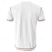 abordables t-shirts de base-Men's Tee Top Short Sleeve Crew Neck Summer Spring Color Block Fashion Designer Sporty Outdoor Casual Activewear Light Blue Black White Top Tee for Men