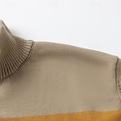 abordables Pull col rond-Homme Pull Pulls à quart de zip Pull en tricot A côtes Tricoter Hauts réguliers Tricoté Bloc de couleur Demi fermeture éclair Mode Décontractées Vacances Usage quotidien Vêtement Tenue Automne hiver