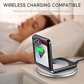 Χαμηλού Κόστους Samsung Θήκη-τηλέφωνο tok Για Samsung Galaxy Z Flip 6 Πίσω Κάλυμμα με βάση στήριξης Μαγνητική Υποστήριξη ασύρματης φόρτισης Ρετρό TPU PU δέρμα
