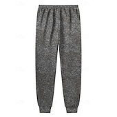 cheap Joggers-Men's Fleece Pants Sweatpants Joggers Winter Pants Trousers Pocket Drawstring Elastic Waist Plain Comfort Warm Sports Outdoor Daily Fashion Casual Black Navy Blue Micro-elastic