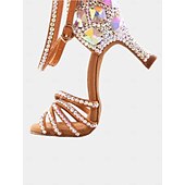 economico Scarpe per balli latini-scarpe da ballo da donna comode ed eleganti - con suola in pelle scamosciata e soletta imbottita