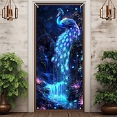 cheap Door Covers-Door Decorations Door Covers Beautiful Peacock Door Tapestry Door Curtain Decoration Backdrop Indoor/Outdoor Door Banner for Front Door Farmhouse