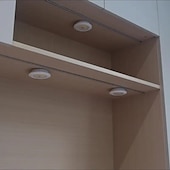 preiswerte Puck Lichter-6-teiliges LED-Unterbauleuchten-Set, dimmbar mit Fernbedienung, LED-Puckleuchten, perfekt für Küche, Schlafzimmer, Kleiderschrank