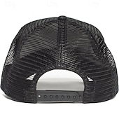 preiswerte Baseballkappe für Herren-Herren Snapback Cap Cap Basecap Sonnenhut Kappe Mesh-Kappe Schwarz Weiß Baumwolle Gitter Bestickt Netzrücken Modisch Brautkleider schlicht Strasse Täglich Buchstabe Einstellbar Sonnenschutz