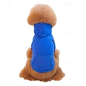 billiga Hoodies-Hund Huvtröjor Mode Vinter Varm Mode Bekväm Utomhus Vardag Inomhus Hundkläder for Small Medium