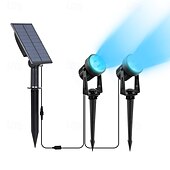 cheap Outdoor Spotlights-1pc 2-Head Outdoor Solar Waterproof Spotlight for Courtyard, Garden, Pond, Tree, Pathway and Lawn Lighting