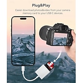 זול רכזות USB-קורא כרטיסי usb c sd מתאם כרטיס sd עם חריצי כרטיסים כפולים לאייפון 15 pro ipad mac macbook מחשב נייד אנדרואיד usb-c/typec מצלמת שביל במהירות גבוהה מציג קורא כרטיסי זיכרון plug and play