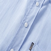 preiswerte Button-Down-Hemden für Herren-Herren Hemd Oberhemd Knopfhemd Glatt Hochzeit Party Schwarz Weiß Rosa Marineblau Langarm Kargen Frühling &amp; Herbst Bekleidung Tasche