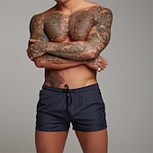 baratos shorts ativos masculinos-Homens calções atléticos Shorts de 3 polegadas Calções de treino Short curto Shorts de Corrida com forro de malha Bolso Com Zíper Design de cordão elástico Côr Sólida Respirável Secagem Rápida Curto