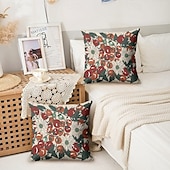 abordables style floral &amp; végétal-Housse de coussin décorative 1 pièce, housse de coussin carrée douce pour chambre à coucher, salon, canapé, chaise, tomates