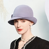 economico Cappelli per feste-cappelli 100% lana cappello a bombetta / cloche cappello da pescatore cappello da sole matrimonio festa del tè elegante matrimonio con cuciture di colore puro copricapo copricapo