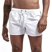 olcso Férfi úszónadrág-Férfi Fürdőnadrág Úszónadrágok Deszkás short Fürdőruha Zsinór Úszás Szörfözés Tengerpart Vízi sportok Egyszínű Nyár Tavasz