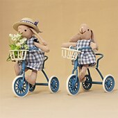cheap Dolls-Waldorf Doll Accessories Handmade Soft Bunny Girl Accompany Rag Dolls Birthday Gift Knitted Doll Cute Girls Plush Doll Stuffed Toy Personalized Woven Doll Kit