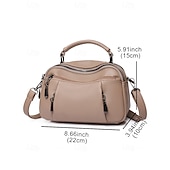 economico Borse a Tracolla-borsa a tracolla in similpelle da donna, piccola borsa casual con scomparti multi-cerniera, elegante borsa a tracolla quotidiana per viaggi e shopping colore vino nero bianco