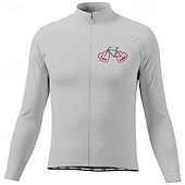 billiga Tröjor för män-Herr Cykeltröja Grafisk Bokstav &amp; Nummer Långärmad Cykel T-shirt Tröja med 3 bakfickor Bergscykling Snabb tork Anatomisk design Uppsugande Andningsfunktion sporter Mörkrosa Vit Rosa Kläder