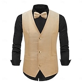 levne Blazery a vesta-Retro Řvoucí 20s 20. léta 20. století Kamizelka Vesta Motýlek Velký Gatsby Gentleman Flitry Retro Pánské Vánoce předvečer Všech svatých Karneval Výkon loučení se svobodou nevěsty Festival Dospělé