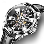 preiswerte Mechanische Uhren-Olevs marke herren business gürtel automatische mechanische uhr mode hohl glow-in-the-dark wasserdicht sport herren uhr