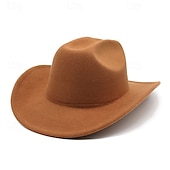 tanie Kapelusz Fedora-Męskie Czapka Kentucky Derby Kapelusz Kowbojski kapelusz Kapelusz Fedora Trilby Czarny Biały Wełniany Styl vintage Moda 18 wiek Stan Teksas Codzienny Impreza tematyczna Jednolity/zwykły kolor Filtr