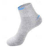 economico calzini da uomo-Per uomo 4 accoppiamenti Confezioni multiple Calzini Squadra di calcio Calzini da corsa Calzini casual Nero Blu Colore Color Block Da mare Sportivo Giornaliero Di base Medio spessore Primavera Autunno