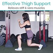 billiga Hängslen och stöd-lårstöd - hamstring quad wrap - justerbart kompressionsärmstöd för utdragen ljumskmuskel, stukningar, quadriceps, tendinit, träning, ischiassmärta och sportåterhämtning - män, kvinnor