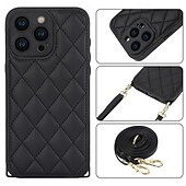 economico Cover per iPhone-telefono Custodia Per iPhone 15 Pro Max Plus iPhone 14 13 12 11 Pro Max Plus iPhone 13 12 11 Pro Max Per retro con cordino con cinturino da polso Resistente agli urti Retrò TPU pelle sintetica