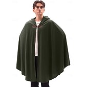 levne Pláště a pláštěnky-Retro Středověké Renesanční Pláštěnka plášť s kapucí Ren Faire Ranger Elfí Pánské Keltské Viking Fantazie předvečer Všech svatých Karneval Plesová maškaráda Párty LARP Dospělé Přehoz