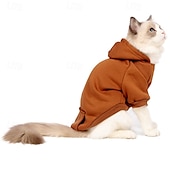 billiga Hoodies-Hund Huvtröjor Mode Vinter Varm Mode Bekväm Utomhus Vardag Inomhus Hundkläder for Small Medium
