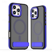 お買い得  iPhone用ケース-電話 ケース 用途 iPhone 16 Pro Max プラス iPhone 15 プロマックスプラス iPhone 14 Pro Max Plus バックカバー スタンド付き 磁石バックル 耐衝撃 レトロ風 PC シリコーン