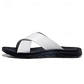 abordables sandales d&#039;extérieur-sandales décontractées à brides croisées pour hommes, chaussures d&#039;été confortables en similicuir pour l&#039;extérieur et la plage