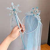 ieftine Cordeluțe &amp; Coronițe-2 Piese Copii Fete Accesorii de Păr Diademă Activ Dulce Petrecere Zi de Naștere Fulg zăpadă Bleumarin Albastru piscină
