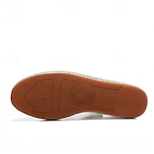 economico Sneakers da uomo-scarpe espadrillas da uomo in tela beige con lacci e suola in corda di juta – comode calzature estive casual