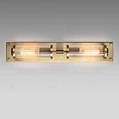economico Luci da parete-applique da parete con paralume in cristallo moderno a doppia testa lampada da parete in metallo a led specchio da bagno illuminazione frontale lampada da parete per soggiorno corridoio hotel e