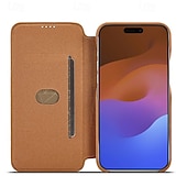 economico Cover per iPhone-Custodia per telefono per iPhone 16 Pro Max Plus iPhone 15 Pro Max Plus iPhone 14 13 12 11 Pro Max Plus Mini Cover flip con slot per schede anti-caduta retrò TPU pelle PU