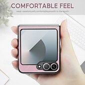 Χαμηλού Κόστους Samsung Θήκη-τηλέφωνο tok Για Samsung Galaxy Z Flip 6 Πίσω Κάλυμμα με βάση στήριξης Μαγνητική Υποστήριξη ασύρματης φόρτισης Ρετρό TPU PU δέρμα