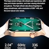 cheap Smartwatch-Smartwatch 2-Inch OLED Screen Bluetooth Call Voice Assistant Heart Rate And Blood Glucose Monitoring Waterproof Bluetooth Call Non-Invasive Blood Glucose Measurement Blood Component Measurem