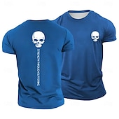 billige Morsomme T-skjorter for menn-Herre Hodeskaller Morsom T skjorte Kortermet T skjorte 3D-utskrift Crew-hals Skjorte Mote Daglig Gate Daglig Svart Blå Grønn Sommer Vår Klær S M L XL XXL XXXL