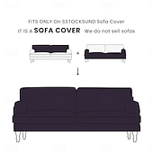 cheap Sofa Cover-Sofa Cover 3 Seater Solid Color Quilted Velvet Slipcovers STOCKcover LITB PRIME cover