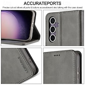 お買い得  サムスン用ケース-Samsung Galaxy S24 S24 Ultra Plus S24 FE S23 S22 S21 S20 Ultra Plus FE S25 Ultra用のスタンドホルダー、マグネットカードスロット、レトロTPU PUレザーのフリップカバー