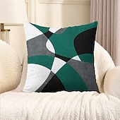 billige geometrisk stil-argyle mønster dekorative putetrekk 1 stk myk firkantet putetrekk putetrekk for soverom stue sofa sofa stol svart grå hvit rød