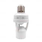 cheap Light Bulb Sockets-Motion Sensor Light Socket E26/E27 Smart Lamp Bulb Holder Adapter Auto On/Off Light Control Suitable for Garage Basement Porch Storage Room
