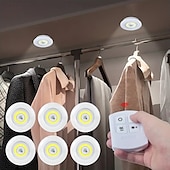 preiswerte Puck Lichter-6-teiliges LED-Unterbauleuchten-Set, dimmbar mit Fernbedienung, LED-Puckleuchten, perfekt für Küche, Schlafzimmer, Kleiderschrank