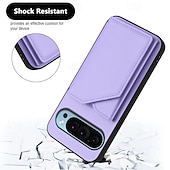 זול תיק טלפון אחר-טלפון מגן עבור Pixel 9 Pro Pixel 9 Pro XL Pixel 8 Pro Pixel 8 פיקסל 9 כיסוי אחורי עם מעמד עם שרוך חריץ לכרטיס רטרו TPU עור PU
