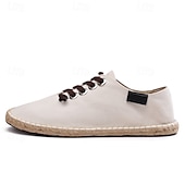 Χαμηλού Κόστους Ανδρικά Sneakers-ανδρικά casual αθλητικά παπούτσια εσπαντρίγιας, ελαφριά παπούτσια με κορδόνια με σόλα από γιούτα, κομψά καλοκαιρινά παπούτσια για καθημερινή χρήση και υπαίθριες δραστηριότητες