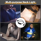 ieftine Lumini de lectură-lampa de noapte portabila cu usb reincarcabila pentru gat-lampa de noapte 3 culori pentru cusut tricotat camping reparare lumina