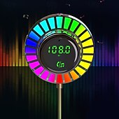 お買い得  車用Bluetoothキット/ハンズフリー-急速充電カーチャージャー、Bluetooth MP3プレーヤー、ロスレス音楽、電圧表示、音声コントロール、眩しい光の効果