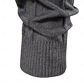 billige Herre Elite Genser og Cardigans-Herre Genser Pullover genser Strikketøy Riflet Strikke Vanlige topper Fargeblokk Rullekrage Strikketøy Nøytral utendørs Klær Vår &amp; Vinter Svart Gul S M L