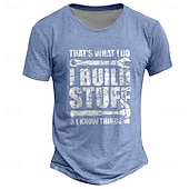  Per uomo Gergo divertente Maglietta Manica Corta maglietta Stampa 3D Girocollo Camicia Moda Quotidiano Streetwear Quotidiano Nero Blu Marrone Estate Primavera Abbigliamento S M L XL XXL XXXL