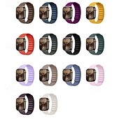 お買い得  Apple Watch Bands-Solo Loop と互換性があります Apple Watch ウォッチバンド 38mm 40mm 41mm 42mm 44mm 45mm 49mm マグネティッククラスプ 調整可 生地 交換用時計バンド のために iwatch Ultra 2 Series 9 8 7 SE 6 5 4 3 2 1