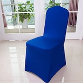 ieftine Husa scaun de sufragerie-huse pentru scaune de nuntă huse pentru scaune de banchet din spandex huse pentru scaune din spandex elastice din față plat pentru decorațiuni pentru petreceri de mese