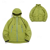 baratos Casacos Leves, Polares &amp; Caminhada-Homens Jaqueta Softshell Jaqueta de Trilha Inverno Ao ar livre Térmico / Quente A Prova de Vento Impermeável Jaquetas 3-em-1 Jaqueta de Inverno Jaqueta corta-vento Viajar Preto Cinzento Claro Verde